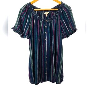 Terra & Sky Multicolor Striped Top Size Xlarge 14